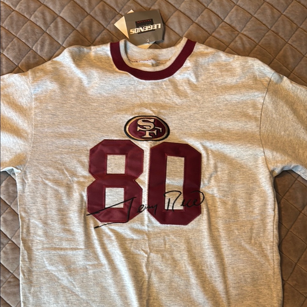 Legends Gray and Red/ burgundy 49ers Jerry Rice *vintage 90’s shirt NWT